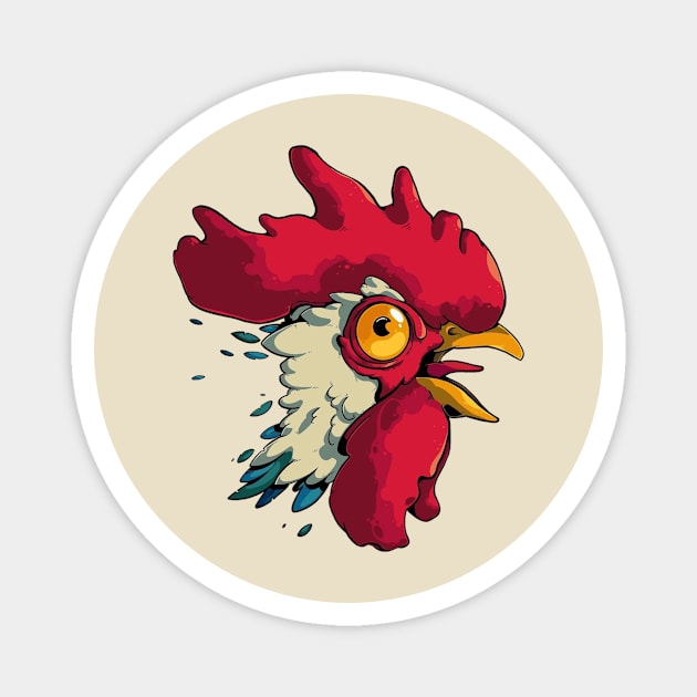 rooster Magnet by i want money